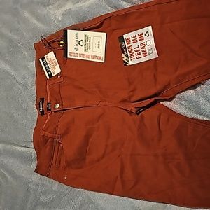 D.jeans rust colored skinny jeans.